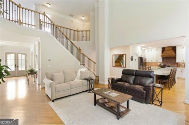 This custom-built home sits on a roundabout cul-de-sac nestled on Hampton Golf Village in Georgia - for sale on GolfHomes.com, golf home, golf lot