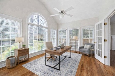 Tucked away on a quiet, double cul-de-sac street in Brookstone on Brookstone Golf and Country Club in Georgia - for sale on GolfHomes.com, golf home, golf lot