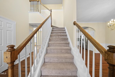 Beautifully maintained home is situated on a large lot next to a on The Crossings at Grove Park in North Carolina - for sale on GolfHomes.com, golf home, golf lot