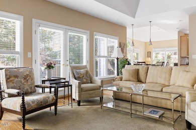 Enjoy this one-level luxury jewel box home in one of North on Governors Club in North Carolina - for sale on GolfHomes.com, golf home, golf lot