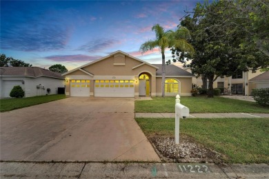 No CDD! Low HOA! Golf Course view with a private pool and 3-car on Summerfield Crossing Golf Club in Florida - for sale on GolfHomes.com, golf home, golf lot