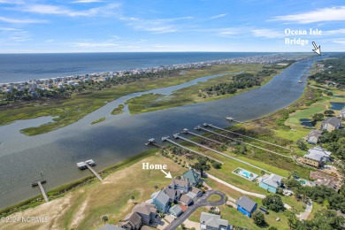 This lovely 3 bedroom 3 bathroom waterfront home was built in on Brick Landing Plantation Yacht and Golf Club in North Carolina - for sale on GolfHomes.com, golf home, golf lot