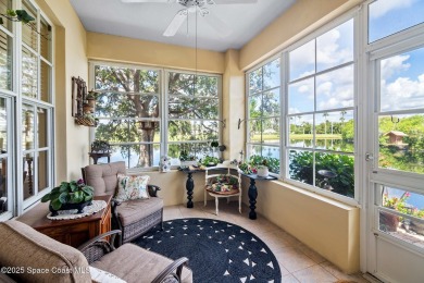 Enjoy stunning water views and abundant natural light in this on Viera East Golf Club in Florida - for sale on GolfHomes.com, golf home, golf lot