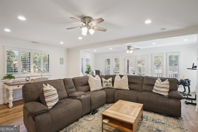 Lakefront living on Lake Peachtree! This stunning corner unit in on Canongate At Flat Creek Club in Georgia - for sale on GolfHomes.com, golf home, golf lot