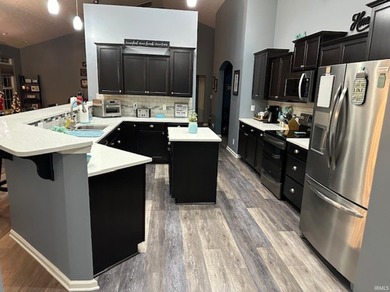 Beautiful ranch style home located on the 9th fairway at Wildcat on Wildcat Creek Golf Course in Indiana - for sale on GolfHomes.com, golf home, golf lot