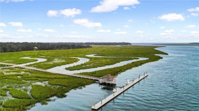 Cooper's Point provides access to a community deep water dock on Sapelo Hammock Golf Club in Georgia - for sale on GolfHomes.com, golf home, golf lot