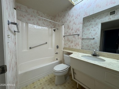 Location, location, location! This Sun City Shasta Model is on Sun City Lakes West and East in Arizona - for sale on GolfHomes.com, golf home, golf lot