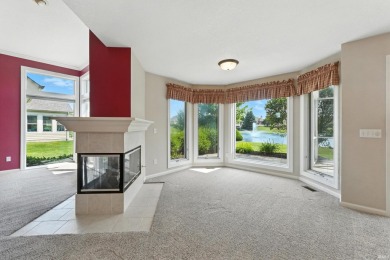 Spectacular pond views from this villa in one of Southwest on Chestnut Hills Golf Club in Indiana - for sale on GolfHomes.com, golf home, golf lot