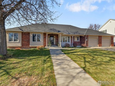 Sprawling brick ranch in the highly coveted Hawkstone on Eaton Country Club in Colorado - for sale on GolfHomes.com, golf home, golf lot