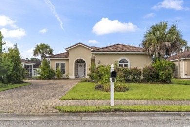 Beautiful Mediterranean Style Ranch Home with side-load garage on Palmetto Greens Golf and Country Club in South Carolina - for sale on GolfHomes.com, golf home, golf lot