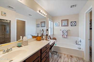 Step into a bright and inviting 3 bedroom 2.5 bath home with on Apache Wells Country Club in Arizona - for sale on GolfHomes.com, golf home, golf lot