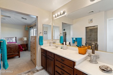 Step into a bright and inviting 3 bedroom 2.5 bath home with on Apache Wells Country Club in Arizona - for sale on GolfHomes.com, golf home, golf lot