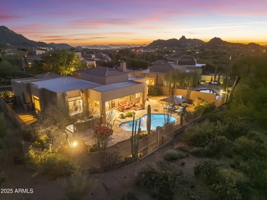 Experience refined indoor-outdoor living in this beautifully on Troon North Golf Club  in Arizona - for sale on GolfHomes.com, golf home, golf lot