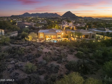 Experience refined indoor-outdoor living in this beautifully on Troon North Golf Club  in Arizona - for sale on GolfHomes.com, golf home, golf lot