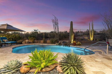 Experience refined indoor-outdoor living in this beautifully on Troon North Golf Club  in Arizona - for sale on GolfHomes.com, golf home, golf lot