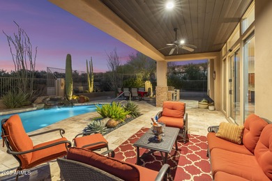 Experience refined indoor-outdoor living in this beautifully on Troon North Golf Club  in Arizona - for sale on GolfHomes.com, golf home, golf lot