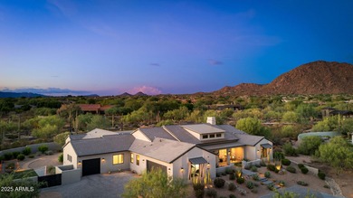 Built in 2021 on 1.73 acres, this contemporary retreat is on Desert Highlands Golf Club in Arizona - for sale on GolfHomes.com, golf home, golf lot