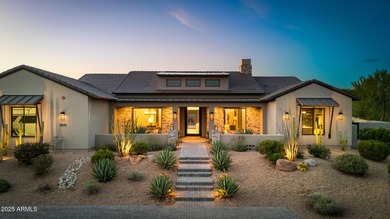 Built in 2021 on 1.73 acres, this contemporary retreat is on Desert Highlands Golf Club in Arizona - for sale on GolfHomes.com, golf home, golf lot