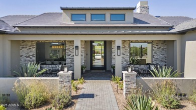 Built in 2021 on 1.73 acres, this contemporary retreat is on Desert Highlands Golf Club in Arizona - for sale on GolfHomes.com, golf home, golf lot