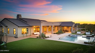 Built in 2021 on 1.73 acres, this contemporary retreat is on Desert Highlands Golf Club in Arizona - for sale on GolfHomes.com, golf home, golf lot