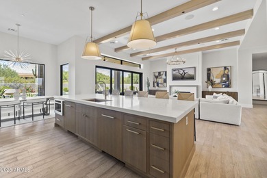 Built in 2021 on 1.73 acres, this contemporary retreat is on Desert Highlands Golf Club in Arizona - for sale on GolfHomes.com, golf home, golf lot