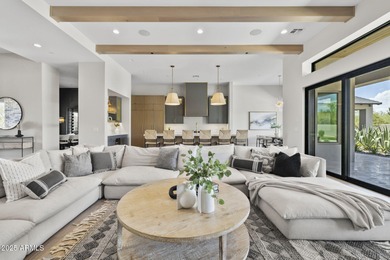 Built in 2021 on 1.73 acres, this contemporary retreat is on Desert Highlands Golf Club in Arizona - for sale on GolfHomes.com, golf home, golf lot