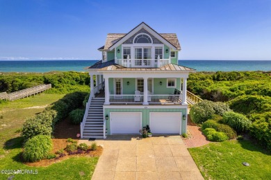 Oceanfront retreat in Roosevelt Beach offered fully furnished on The Country Club of the Crystal Coast in North Carolina - for sale on GolfHomes.com, golf home, golf lot