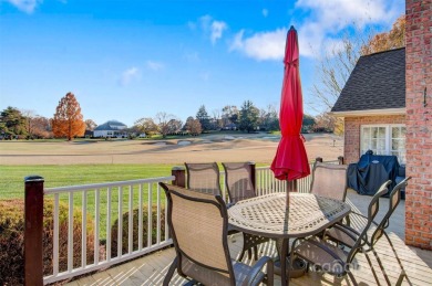 Live all on one level if desired. This home overlooks the 17th on Rock Barn Golf and Spa in North Carolina - for sale on GolfHomes.com, golf home, golf lot