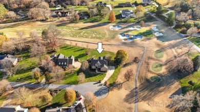 Live all on one level if desired. This home overlooks the 17th on Rock Barn Golf and Spa in North Carolina - for sale on GolfHomes.com, golf home, golf lot