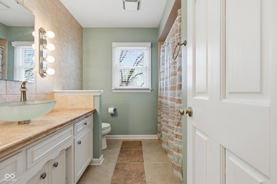 New year, new roof, new price! Main level bedroom has adjacent on Harbour Trees Golf Club in Indiana - for sale on GolfHomes.com, golf home, golf lot