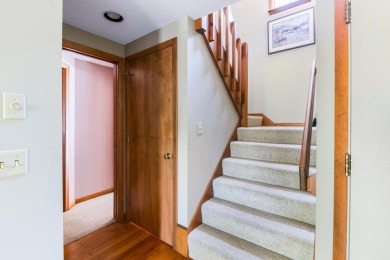 Eastman condo with 3 levels of living space and beautiful sunset on Eastman Golf Links in New Hampshire - for sale on GolfHomes.com, golf home, golf lot