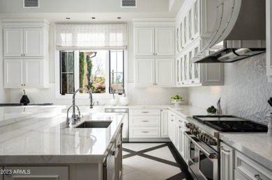 This timeless Modern Mediterranean estate is located on a quiet on Silverleaf Golf Club in Arizona - for sale on GolfHomes.com, golf home, golf lot