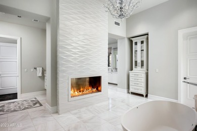 This timeless Modern Mediterranean estate is located on a quiet on Silverleaf Golf Club in Arizona - for sale on GolfHomes.com, golf home, golf lot