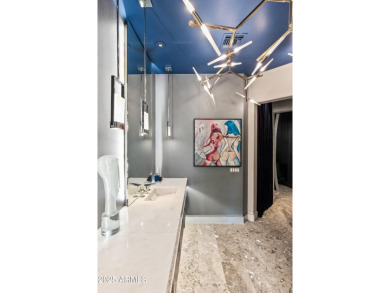 Step into this award-winning desert gem, reimagined by an on Sanctuary Golf Course At WestWorld in Arizona - for sale on GolfHomes.com, golf home, golf lot