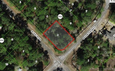 Buildable corner lot in Citrus Springs offering an excellent on Pine Ridge Community Golf and Country Club in Florida - for sale on GolfHomes.com, golf home, golf lot
