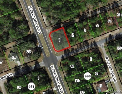 Buildable corner lot in Citrus Springs offering an excellent on Citrus Springs Country Club in Florida - for sale on GolfHomes.com, golf home, golf lot