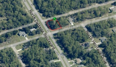 Buildable corner lot in Citrus Springs offering an excellent on Citrus Springs Country Club in Florida - for sale on GolfHomes.com, golf home, golf lot
