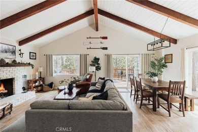 Escape to this stunning 4-bedroom, 3-bathroom mountain cabin on Lake Arrowhead Country Club in California - for sale on GolfHomes.com, golf home, golf lot