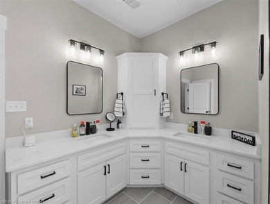 This stunning 4-bedroom, 2-bath home blends modern design with on Wolf Ridge Golf Course in Oklahoma - for sale on GolfHomes.com, golf home, golf lot