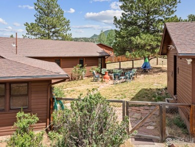 Step inside this charming rustic cabin that offers a peaceful on Estes Park Golf Course in Colorado - for sale on GolfHomes.com, golf home, golf lot