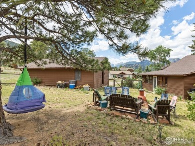 Step inside this charming rustic cabin that offers a peaceful on Estes Park Golf Course in Colorado - for sale on GolfHomes.com, golf home, golf lot