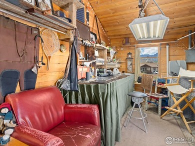 Step inside this charming rustic cabin that offers a peaceful on Estes Park Golf Course in Colorado - for sale on GolfHomes.com, golf home, golf lot