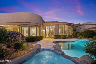 Perched on an elevated lot in private gated community of Trovas on Sanctuary Golf Course At WestWorld in Arizona - for sale on GolfHomes.com, golf home, golf lot