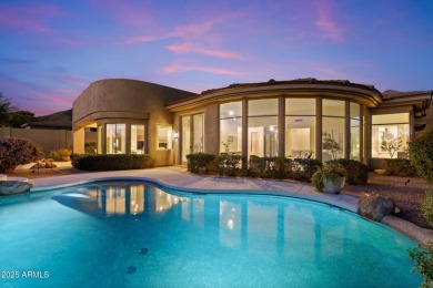 Perched on an elevated lot in private gated community of Trovas on Sanctuary Golf Course At WestWorld in Arizona - for sale on GolfHomes.com, golf home, golf lot