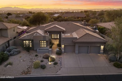Perched on an elevated lot in private gated community of Trovas on Sanctuary Golf Course At WestWorld in Arizona - for sale on GolfHomes.com, golf home, golf lot
