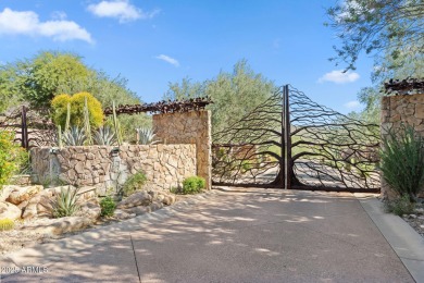 Perched on an elevated lot in private gated community of Trovas on Sanctuary Golf Course At WestWorld in Arizona - for sale on GolfHomes.com, golf home, golf lot