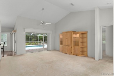 Discover this inviting 3-bedroom, 2-bath pool home nestled in on Sugarmill Woods Golf and Country Club in Florida - for sale on GolfHomes.com, golf home, golf lot