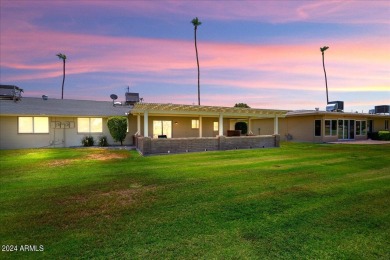 Double Fairway Home on the 10th hole.  This twin home has been on Sun City Country Club in Arizona - for sale on GolfHomes.com, golf home, golf lot