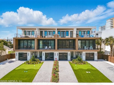 Stunning 3-story oceanview townhome, just one block from the on Jacksonville Beach Golf Course in Florida - for sale on GolfHomes.com, golf home, golf lot