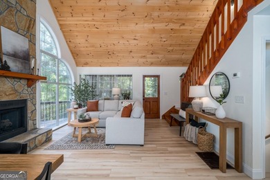 Come home to this impeccably maintained 3 BR/3 BA mountain cabin on White Path Golf Club in Georgia - for sale on GolfHomes.com, golf home, golf lot